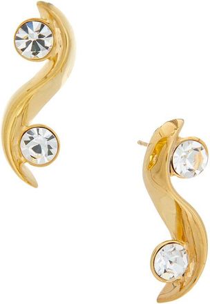 Oscar De La Renta Crystal Wave Earrings