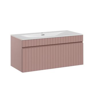 Petits Meubles Mueble lavabo encastrado estratificado Rosado