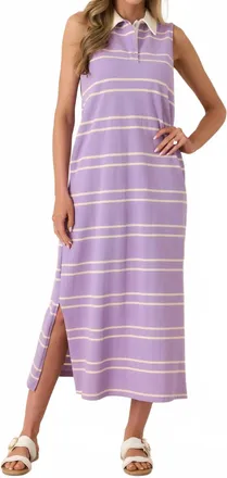 Entro Polo Maxi Dress In Lavender