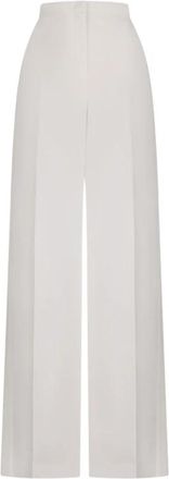 Fendi Pantalone New Linen - Dames - Wijde Broeken - Wit - L - Katoen - Broeken