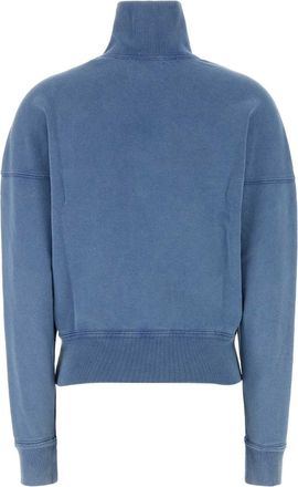 Isabel Marant Womens Cotton-Blend Sweatshirt Blue Polyester Sweater