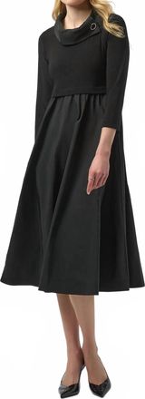 Joseph Ribkoff Fit And Flare Midi Dress In Black