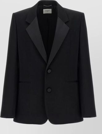 Saint Laurent tuxedo blazer single breasted notch lapel