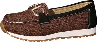 Generic Loafers for Women Casual Suede Loafers Slip On Boat Shoes Lightweight Walking Flats Shoes Comfortable Shoe Comfortable Low Top Orthopedic Shoe Every S