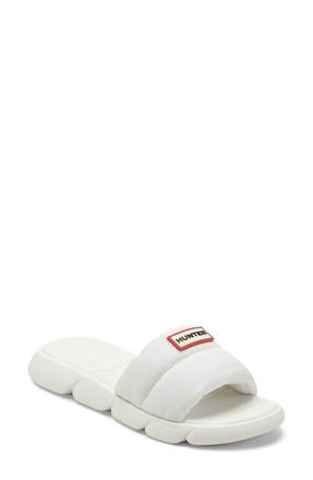 Hunter Coast Water Resistant Slide Sandal in White 140 at Nordstrom, Size 11