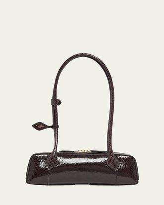 Alaia Le Teckel Small Lizard Shoulder Bag
