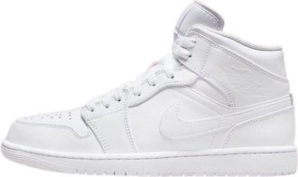Nike Mens Jordan 1 Mid White/White - 9.5 UK