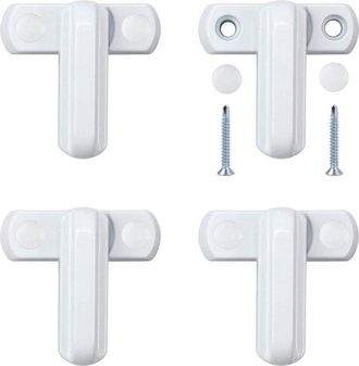 No Brand Juego De Seguridad Para Ventanas Con Cerradura Giratoria - Zinc Fundido Robusto - Juego De 4 - Para Ventanas Y Puertas De Upvc Y Pvc - Protecci&oacute;n Anti