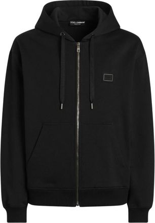 Dolce & Gabbana Black Zip-Up Hoodie