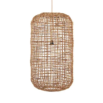Bazar Bizar L&aacute;mpara colgante de hoja de pl&aacute;tano en marr&oacute;n 50x50x92 cm