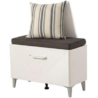 Dmora Mobile da Ingresso Ceranesi, un Ripiano, Unanta, 2 Vani, 74.5x35x53h cm Bianco