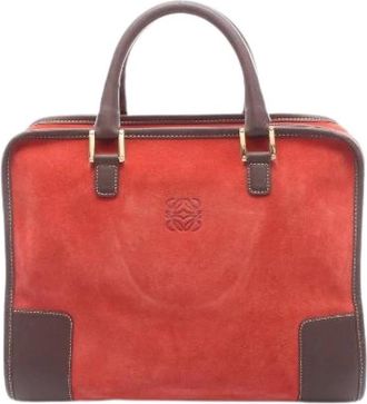 Loewe Pre-owned Amazona 32 Leren Handtas - Dames - Vintage Handtas - Rood - ONE Size - Leer - Vintage