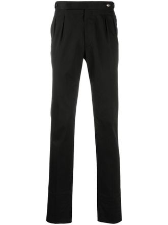 Tagliatore pleated side fastening trousers - Black