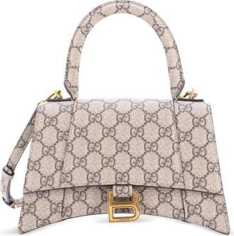 Gucci x Balenciaga Borsa a spalla The Hacker Project Hourglass piccola - Marrone
