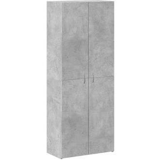 vidaXL File Cabinet Concrete Grey 60x32x153 cm Engineered Wood Vidaxl