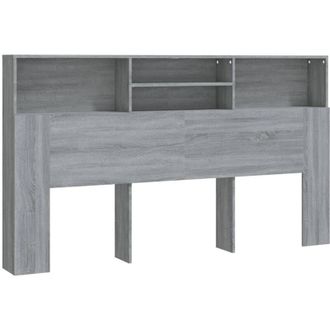 vidaXL Headboard Cabinet Grey Sonoma 180x19x103.5 cm vidaXL