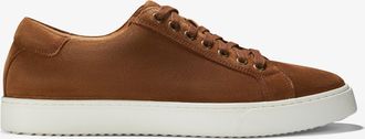 Clarks Mens Lockton Lace Cola Suede Trainers - Brown - Size UK 11