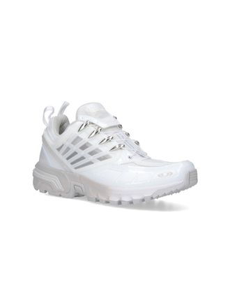 Maison Margiela Multi-Material Patent Overlay Sneaker - White
