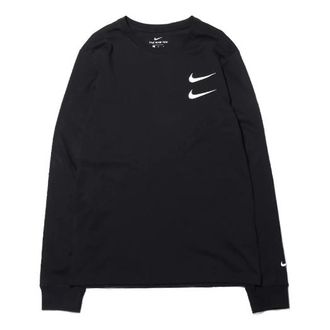 Nike Sportswear Swoosh LS Tee Round Neck Long Sleeves US Edition Black CK2259-010