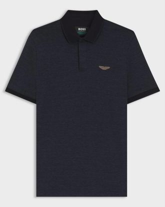 HUGO BOSS Boss X Aston Martin Polo Shirt In Wool-Cotton Pique, Size XX-Large