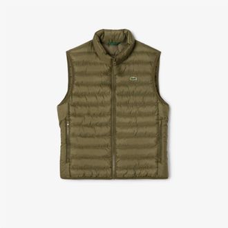 Lacoste Mens Gilets in Olive - Green - Size Medium