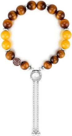 Shanghai Tang Bracciale Tang of Earth con occhio di tigre - Argento