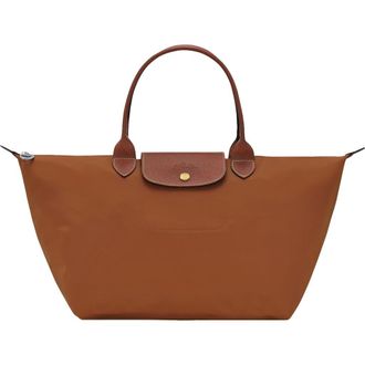Longchamp Le Pliage Original Nylon Top Handle Bag in Cognac at Nordstrom