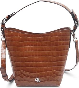 Ralph Lauren Witley Bucket Bag - Dames - Handtassen - Bruin - ONE Size - Katoen - Tassen
