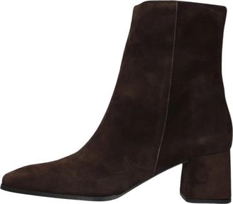 Notre-V 4340 Enkellaarsjes - Dames - Laarzen met Hak - Bruin - 40 EU - Schoenen