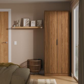 Welcome Furniture Helsinki Ready Assembled 2 Door Wardrobe in Carini Walnut - Welcome Furniture | TJ Hughes