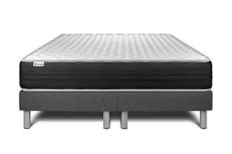VITALIT Vitalit - Base Tapizada Gris + Colch&oacute;n Con Espuma Viscoel&aacute;stica 2x100x200