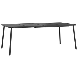 vidaXL Mesa De Jard&iacute;n Acero Gris Antracita 200x100x71 Cm Vidaxl