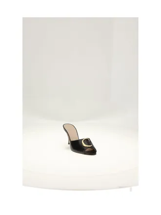 Dior Womens Sandals Black Lambskin Upper