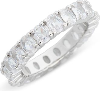 Sterling Forever Kylie CZ Eternity Band Ring in Silver at Nordstrom Rack, Size 6