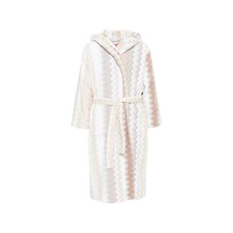 Missoni Home Robes, female, Beige, Size: 2XL Giacomo Hooded Bathrobe
