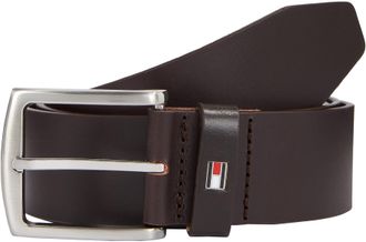 Tommy Hilfiger Mens New Denton 4.0 Leather Belt, Brown (Testa Di Moro), 31.5 inches