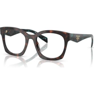 Prada 52mm Irregular optical glasses in Tortoise at Nordstrom