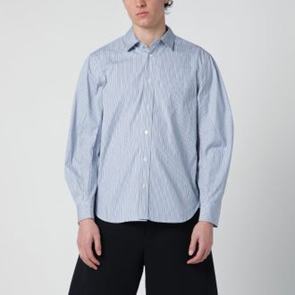 sacai Camicia azzurra a righe in cotone