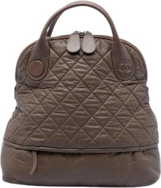 Chanel Pre-owned Handbags, female, Brown, Size: ONE SIZE Pre-owned Fabric travel-bags