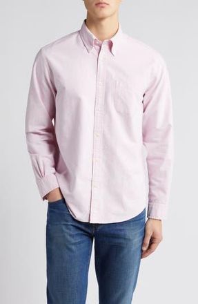 Brooks Brothers The New Friday Archive Stripe Regular Fit Button Down Shirt in Pinkgrnstp at Nordstrom Rack, Size Small