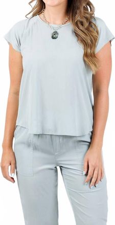 Lola & Sophie Alondra Cap Sleeve Tee In Mineral
