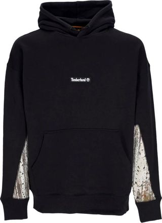 Timberland Hoodie met Geprinte Inzetstukken - Heren - Hoodies - Zwart - M - Katoen - Hoodies & sweatvesten