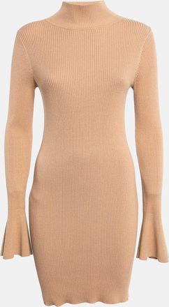 House Of Harlow House Of Harlow 1960 X Revolve Brown Rib Knit Turtleneck Bodycon Dress