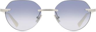 Bottega Veneta BV1379S 004 Mens Sunglasses Silver Size 51