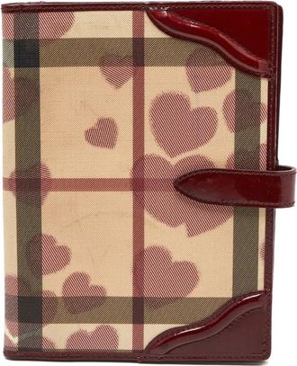 Burberry Custodia per agenda Heart Nova Check - Rosso