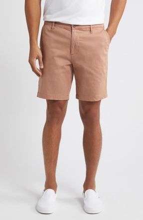 AG - Adriano Goldschmied Wanderer 8.5-Inch Stretch Cotton Chino Shorts in Sepia Sky at Nordstrom, Size 32