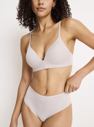 Miiyu Womens Microfibre high-waist elastic-trim bikini panty Recycled nylon