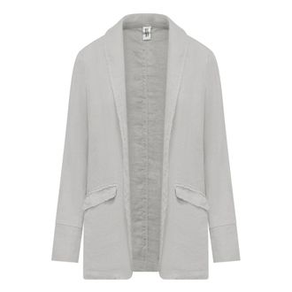 Bomboogie Linnen Canvas Blazer - Dames - Jassen - Wit - Maat: L Linnen