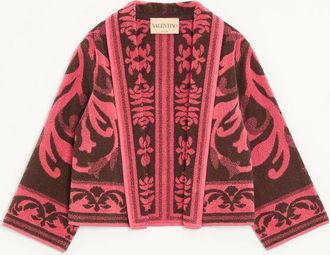 Valentino Giacca In Tessuto Spugna Donna CHOCOLATE/CORALLO M