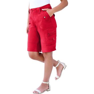Roaman's Plus Size Cargo Shorts in Vivid Red at Nordstrom, Size 36